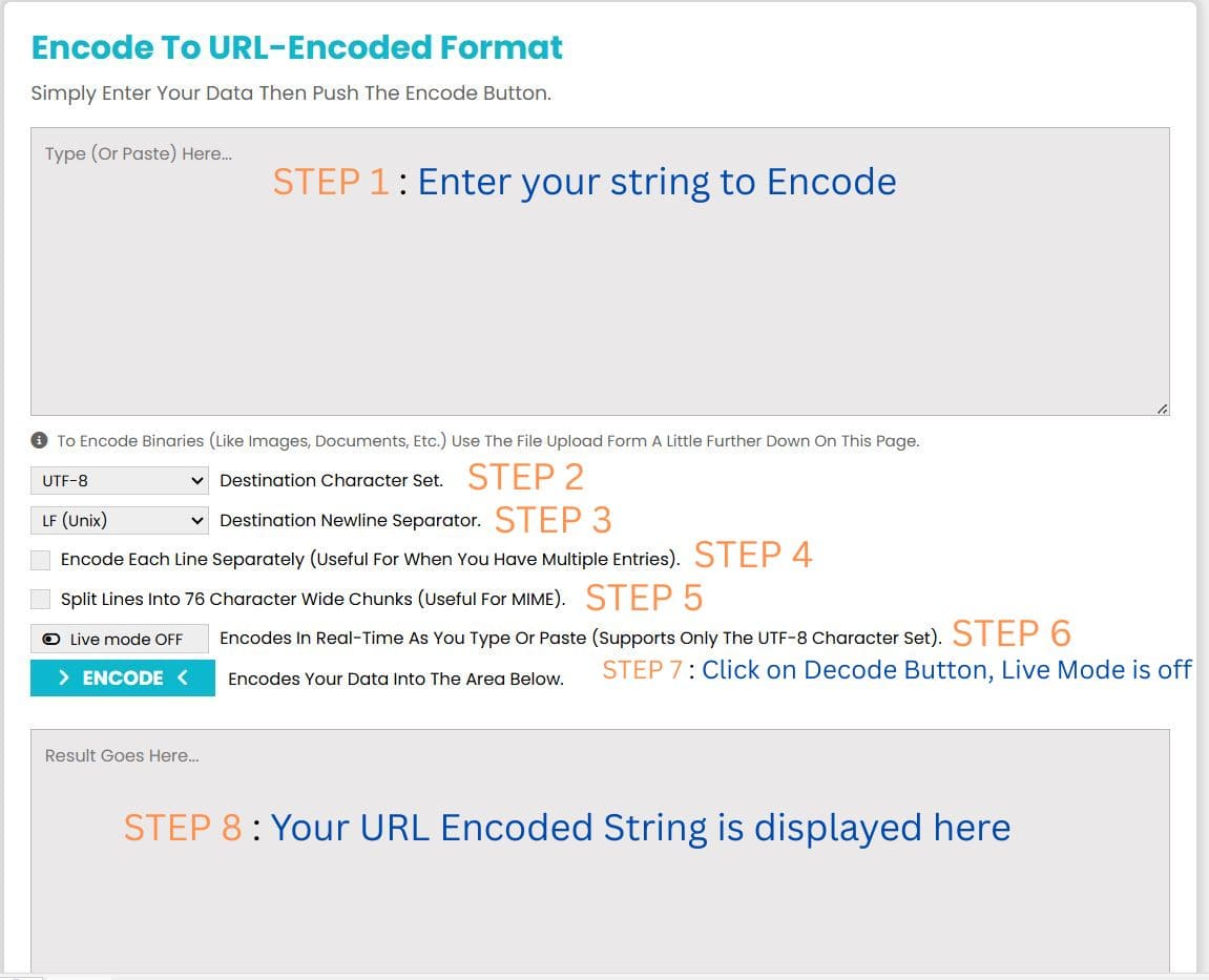 URL Encoding Steps